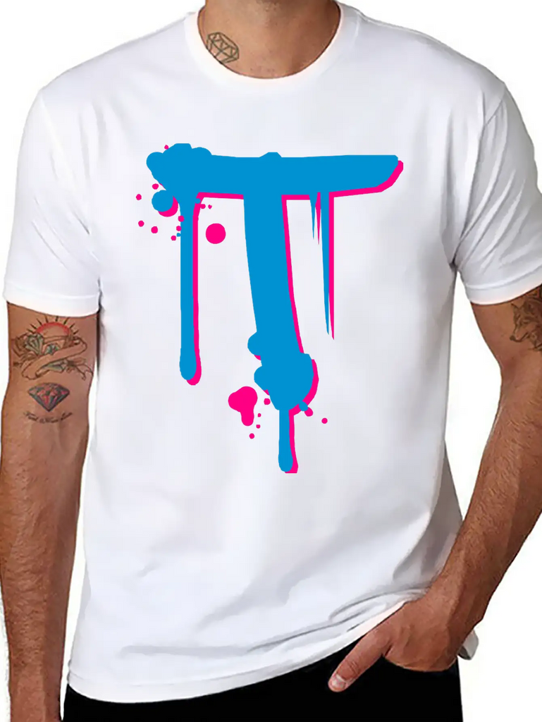T Graffiti Spray Drops Farbklex Classic Cotton Tee – Unisex Comfort For Any Season
