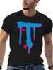 T Graffiti Spray Drops Farbklex Classic Cotton Tee – Unisex Comfort For Any Season