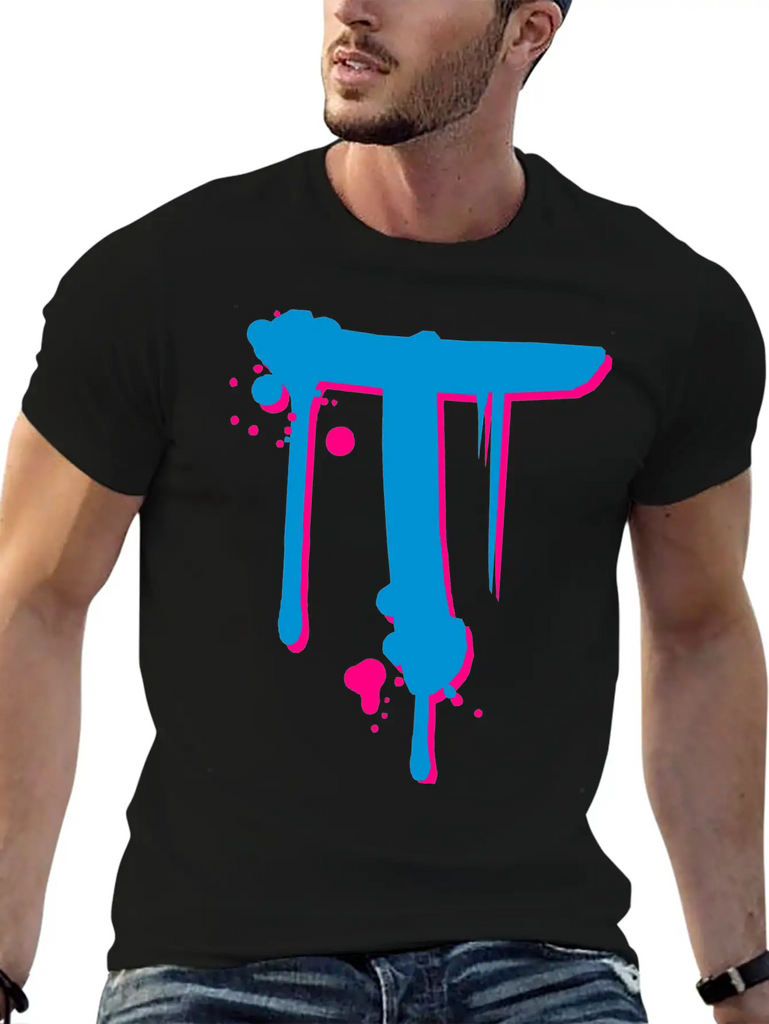 T Graffiti Spray Drops Farbklex Classic Cotton Tee – Unisex Comfort For Any Season