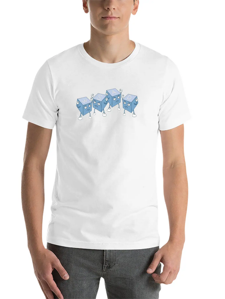 WSAD Gamer Keyboard Keyboard Gaming Nerd Buttons Stylish Everyday T-Shirt – Unisex Basic Cotton Tee