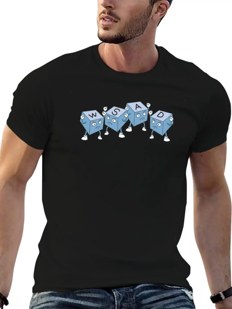 WSAD Gamer Keyboard Keyboard Gaming Nerd Buttons Stylish Everyday T-Shirt – Unisex Basic Cotton Tee