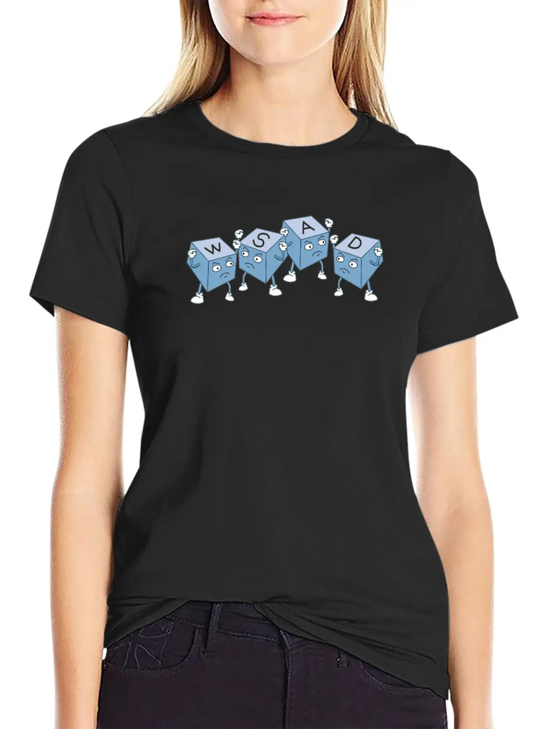 WSAD Gamer Keyboard Keyboard Gaming Nerd Buttons Stylish Everyday T-Shirt – Unisex Basic Cotton Tee