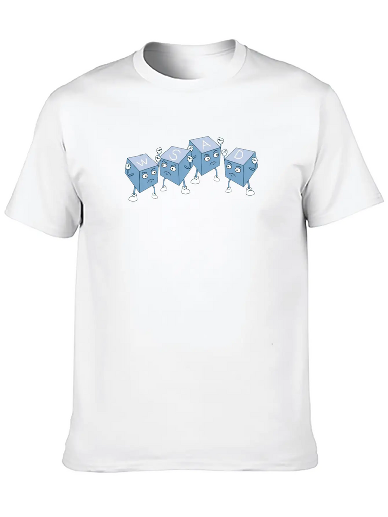 WSAD Gamer Keyboard Keyboard Gaming Nerd Buttons Stylish Everyday T-Shirt – Unisex Basic Cotton Tee